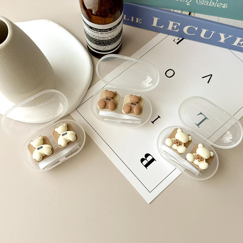 Mini Fresh Contact Lens Case, Portable Single/Double Holder for Travel
