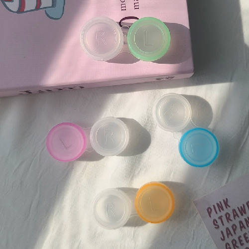 VDHEC Estuche Transparente para Lentes de Contacto, Doble Compartimento, Viaje