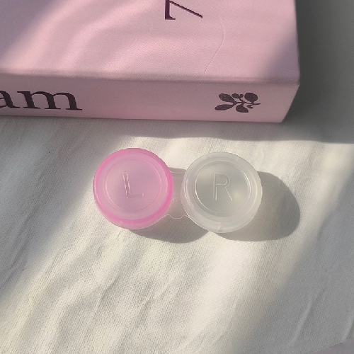 VDHEC Estuche Transparente para Lentes de Contacto, Doble Compartimento, Viaje