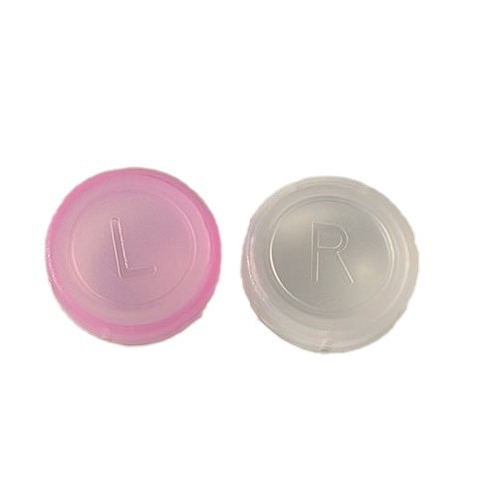 VDHEC Clear Macaron Contact Lens Case, Double Compartment Travel Storage Box