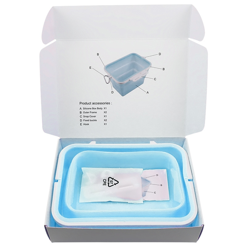 Contenedor de Silicona Plegable para Frutas y Verduras, Portátil