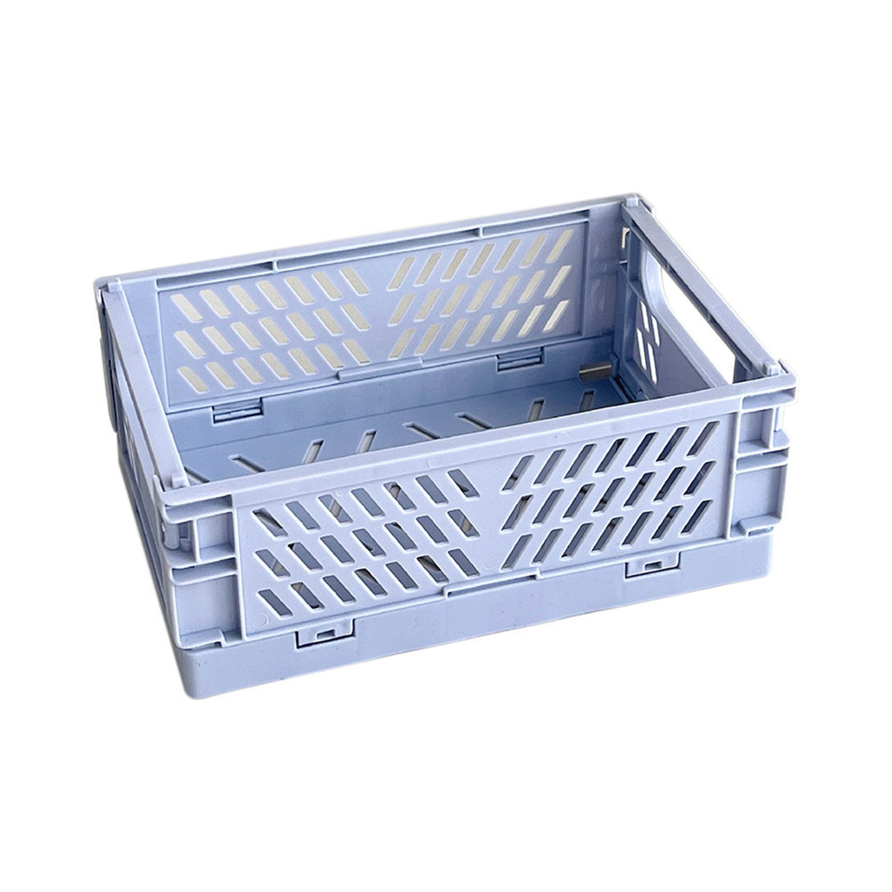 Foldable Plastic Storage Basket for Desk, Toys & Stationery
